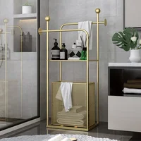 Nordic Bathroom Luxury Towel Shelf Floor
