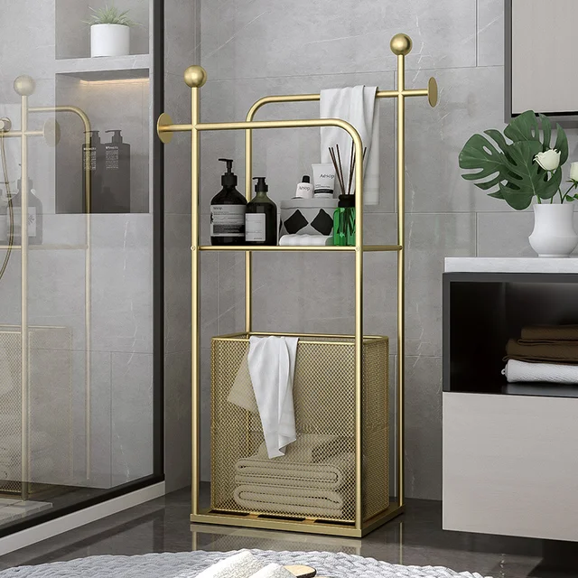 Nordic Bathroom Luxury Towel Shelf Floor Nordic Bathroom Luxury Towel Shelf Floor