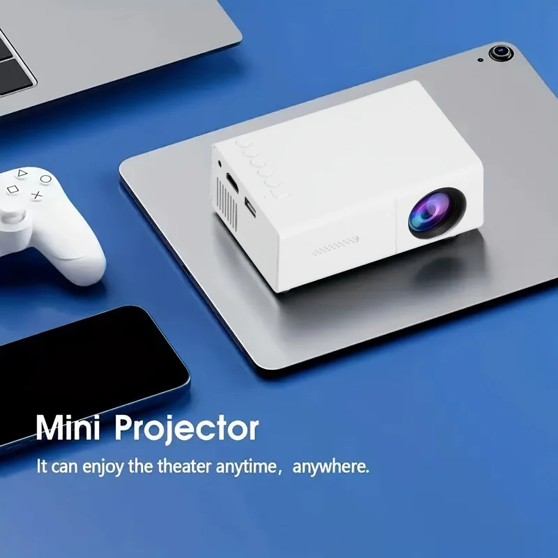 Portable Mini Projector Support1080PNative Image Quality CompatibleIOSanWindowsUSBPower supply suitable for mobile phonesPS4