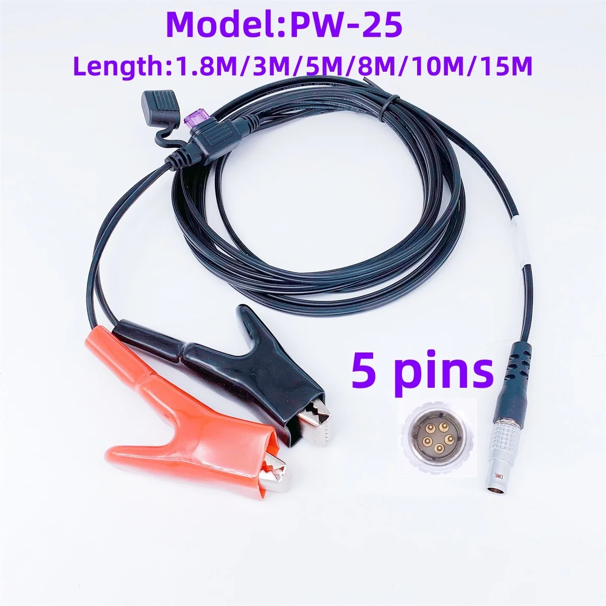 

Brand new Hi-Target GPS V60 V90 V98 V100 V200 H32 A10 A12 A30 A60 TS2 TS6 Connect External Battery cable PW-25 Power Cable 5pin