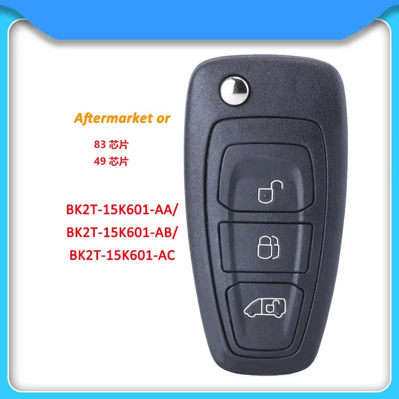 Nhkey Per Ford Tourne Transit Transit Custom 2012-2016 A2C53435329 433Mhz 4 D63/4 D83Chip 49Chip Bk2T-15K601-Aa Ab Ac Chiave Remota