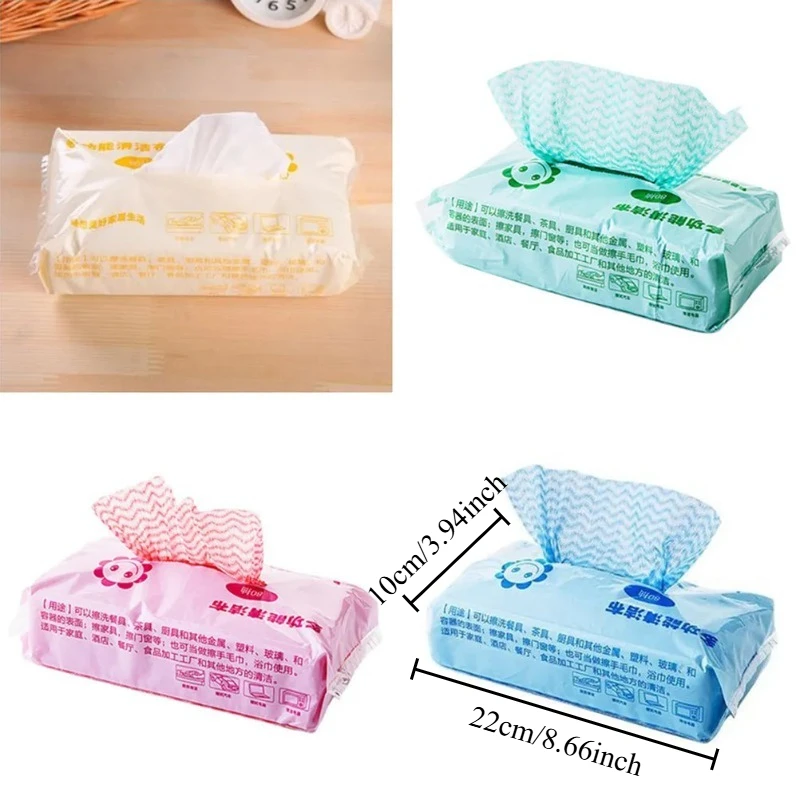 80-Pack Disposable Absorbent Cleaning Cloths - Non-Woven, Multi-Purpose Kitchen Towels
