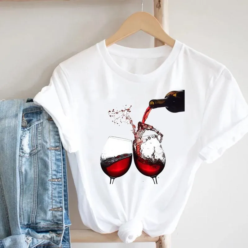 White 3D Asymmetric Cute Sle Cotton T-irt Women's Summer Top Creative Cartoon Animal Print ort Sve round Ne Tee