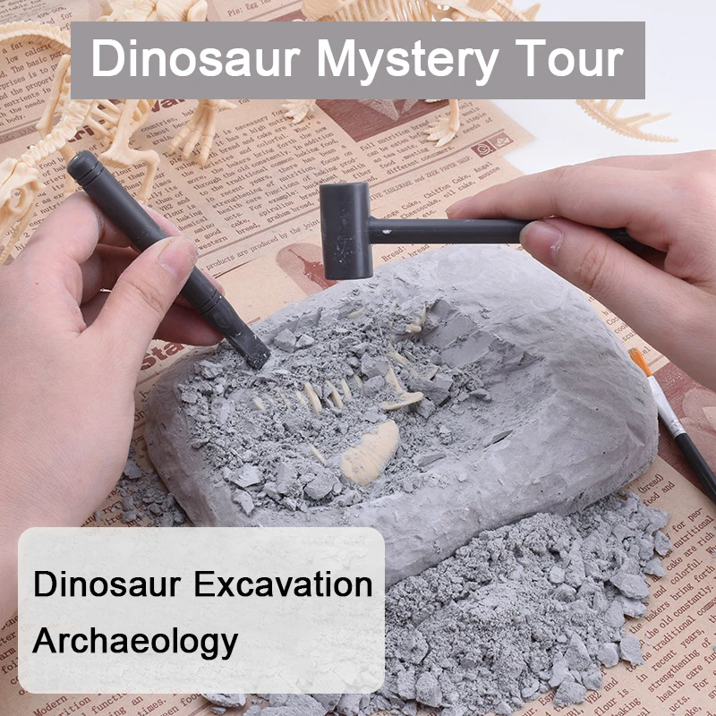 Children's Jurassic Dinosaur Fossil Archaeological Excavation Toy Tyrannosaurus Triceratops Model Boy Digging Treasure Gift 3