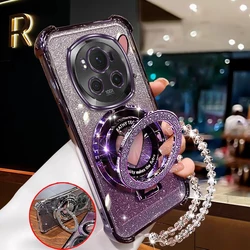Magic 6Pro Romantic Love Plating Bracelet Holder Phone Case Cover - Honor 50SE (Purple)