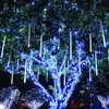 Meteor Shower Rain Lights,11.8inch 8 Tubes Falling Christmas Lights Outdoor Raindrop Lights,Xmas Wedding Tree Holiday Decoration 1