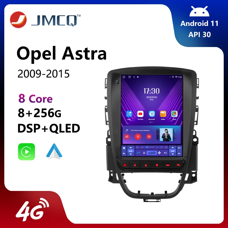 

Автомагнитола JMCQ 2DIN для Opel Astra J Vauxhall Buick Verano 2009-2015 4G Android 11, автомобильное стерео радио, мультимедийный видеоплеер, навигация