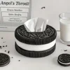 1 creative black and white tissue box holder, high-end tissue box for home living room, bedroom, desktop 2