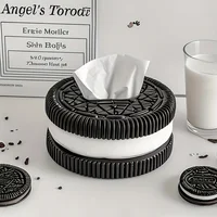 1 creative black and white tissue box holder, high-end tissue box for home living room, bedroom, desktop 2