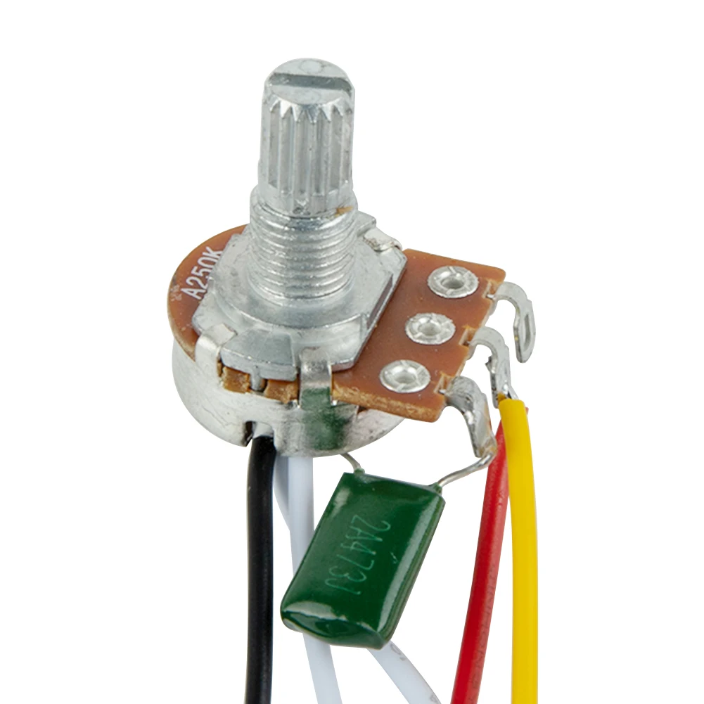 

Guitar Parts Prewired Set 2 Volume 250K Pots Accessories Bass Guitar Durable Easy Installation For Jazz Guitar