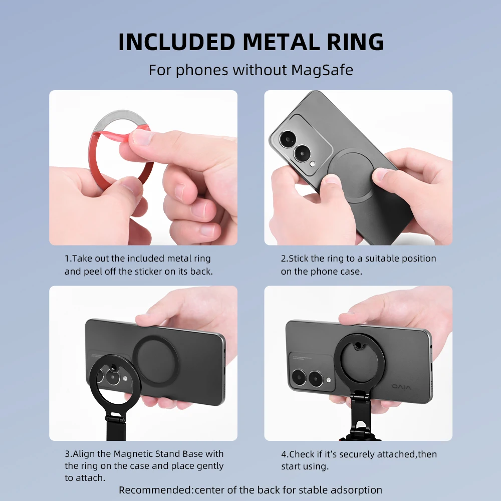 Flymile Magnethalterung, für DJI Osmo Action 6/Nano-Zubehör, Magsafe-Halterung für iPhone 17 16 15 14 13, mit 1/4 Schraubenloch – Detail 10