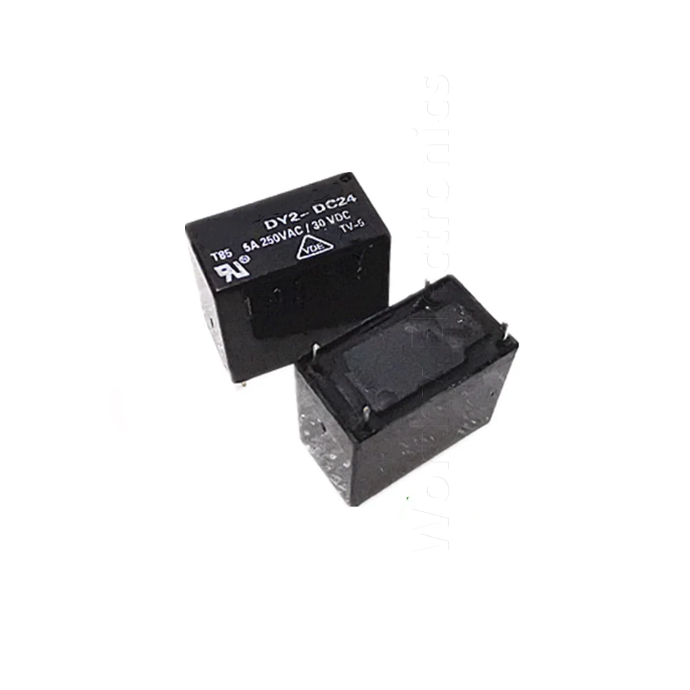 Relé 10 Peças Lote Dy2-dc24 24vdc 5a 4pin