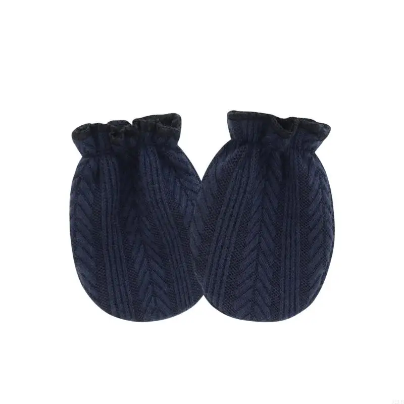 Weiche Baumwollbaby Fäustlinge Elastische kratzfeste Handschuhe für Neugeborene 0 bis 1 Monat A2UB – Detail 9