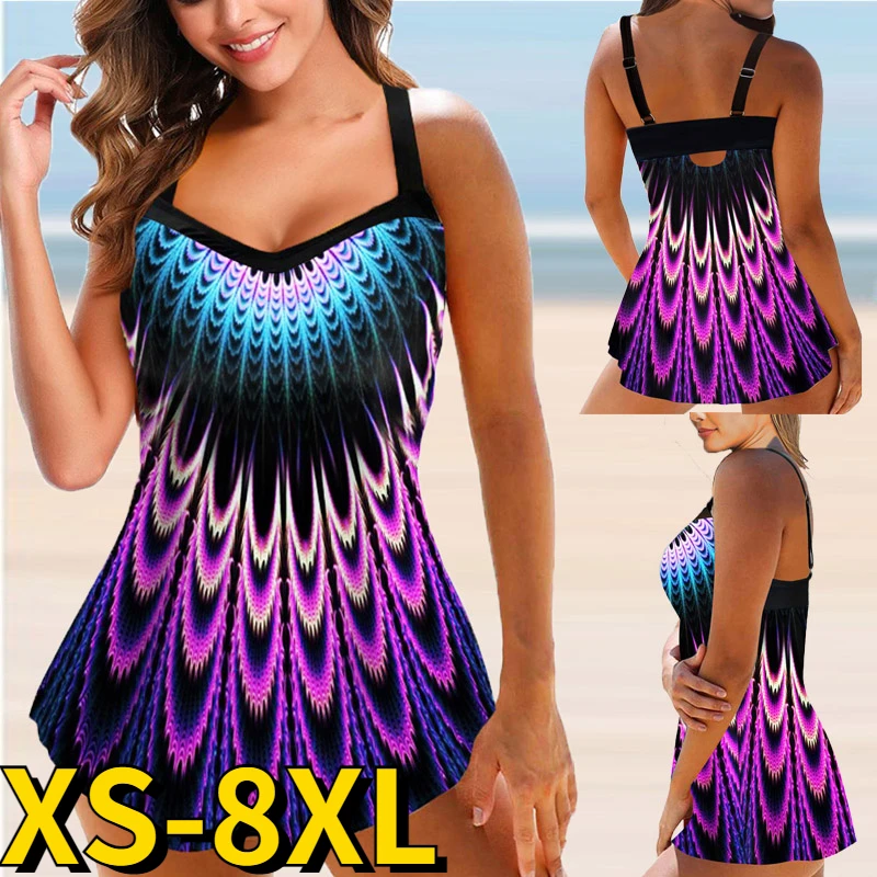 Женский пляжный купальник-танкини