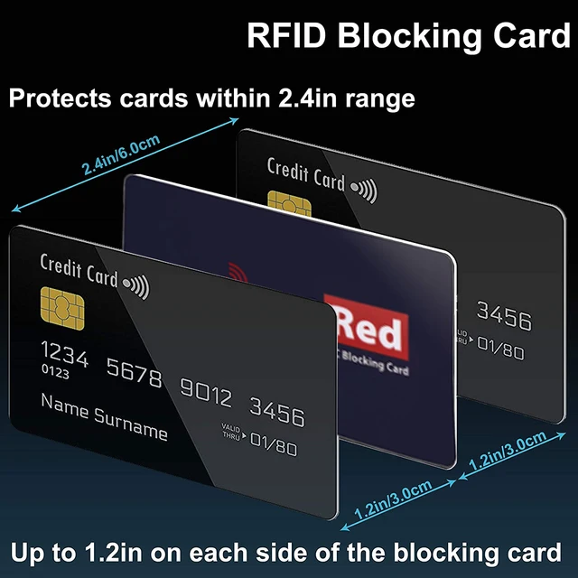 1Pc RFID Blocking Cards Contactless NFC Debit Credit Card Passport Protector Blocker Set Smart Anti-theft Design Perfectly Fits 4