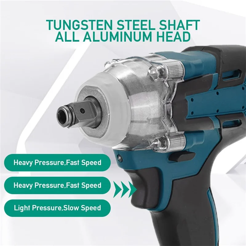 2 IN 1 Brushless Cordless Electric Impact Wrench 1/2 inch   Screwdriver Socket Power Tools  Compatible for Makita 18V Battery 3