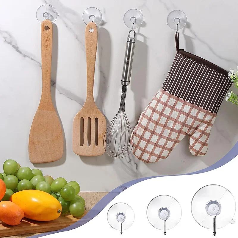 Suction Cup Hooks - Strong Wall and Window Utility Hooks for Home, Kitchen, and Bathroom