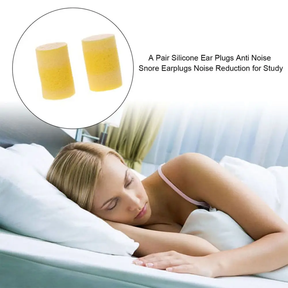 

10 Pairs PVC Soft Cylinder Shaped EarPlugs Sleeping Travel Work Ear Protection
