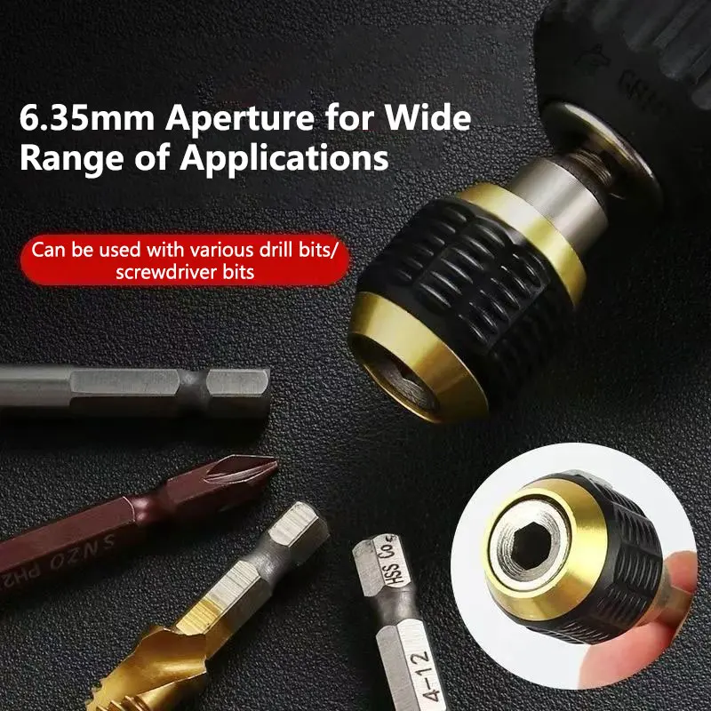 대형 헤드 팝업 퀵 릴리스 셀프 잠금 육각 핸들 연장 로드 전동 드릴 드라이버 변환 스크루드라이버 공구