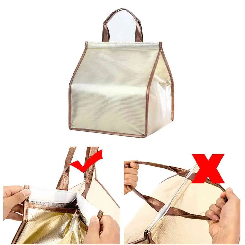 1pc faltbare Multifunktion kuchen Isolier beutel wasserdichte Aluminium folie Kühltasche Thermo box Home Küche Lieferung Tasche – Detail 2