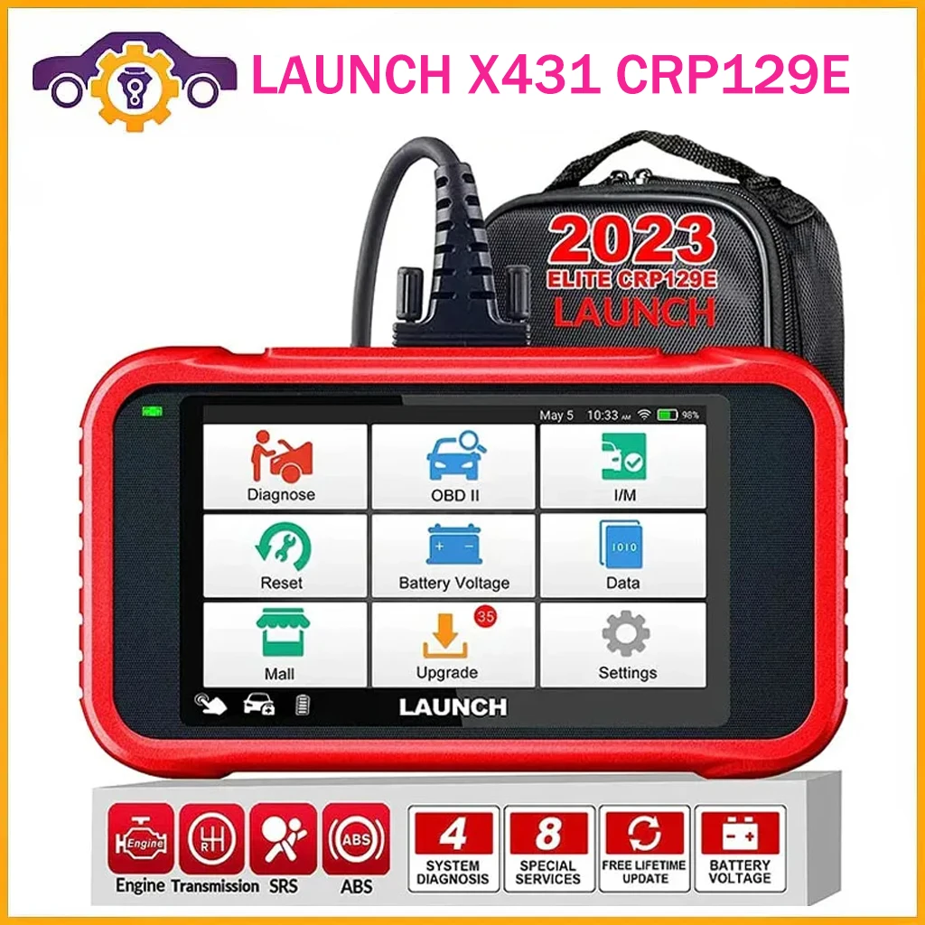 

LAUNCH X431 CRP129E OBD2 сканер ENG ABS SRS AT Oil SAS EPB TPMS DPF Сброс на весь срок службы, бесплатные обновления, Автомобильные диагностические инструменты PK CRP123E