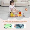 SucceBuy 56 PCS Magnetic Tiles Magnet Building Blocks Set Construction Game Stacking Toys STEM Sensory Educational for Kids Gift