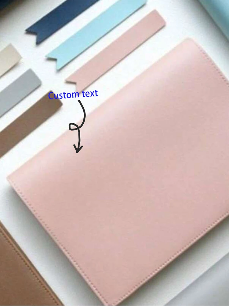 Personalisierte, maßgefertigte Buchhülle aus PU-Leder, einfaches, einfarbiges Notizbuch mit Lederhülle, geeignet für Bibeln, als Geschenk für Freunde. – Detail 1