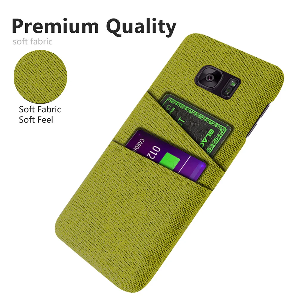 Samsung S7 Edge Cover Luxury Fabric Dual Card Phone Coque Funda Case Per Samsung Galaxy S7 Edge S7Edge S 7 Edge G930 G935F