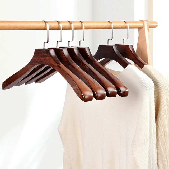 Branded Cheap Customized Clothes Hanger Luxury Wooden Clothes Coat