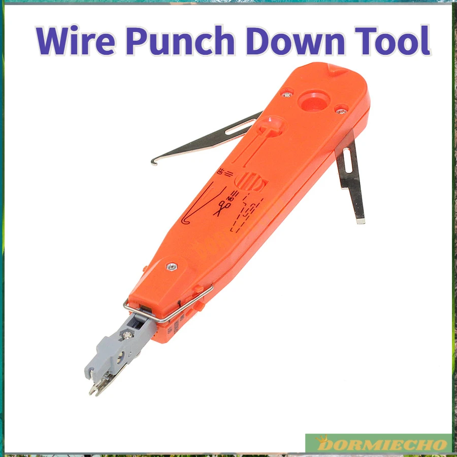 

Brand New Telecom Phone RJ11 Tool Kit Punch Down with Sensor for Cat5 RJ45 Cable Wire Ethernet Network Small Size Red LSA-Plus