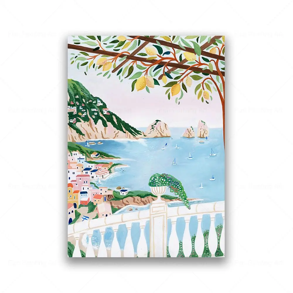 thumbnail image 1 of Póster de viaje de Positano, Ámsterdam, Lisboa, Barcelona, Londres, Florencia, Suiza, Roma, Capadocia, París, Capri, Venecia, regalo para decoración del hogar, 1 of 5