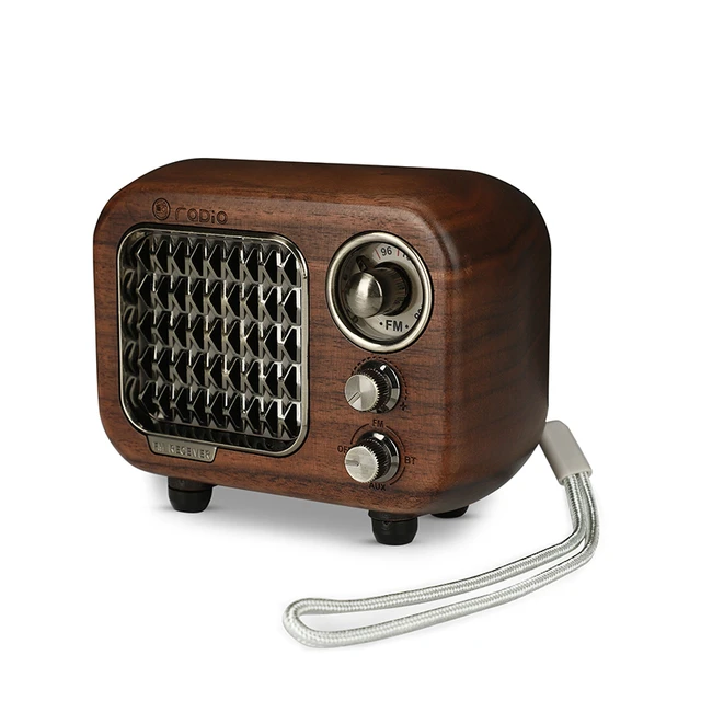 PRUNUS Portable Wooden Mini Radios Retro Radio FM altavoz Bluetooth 5.0  speaker AUX Cable Play desktop Radio wireless Vintage - AliExpress