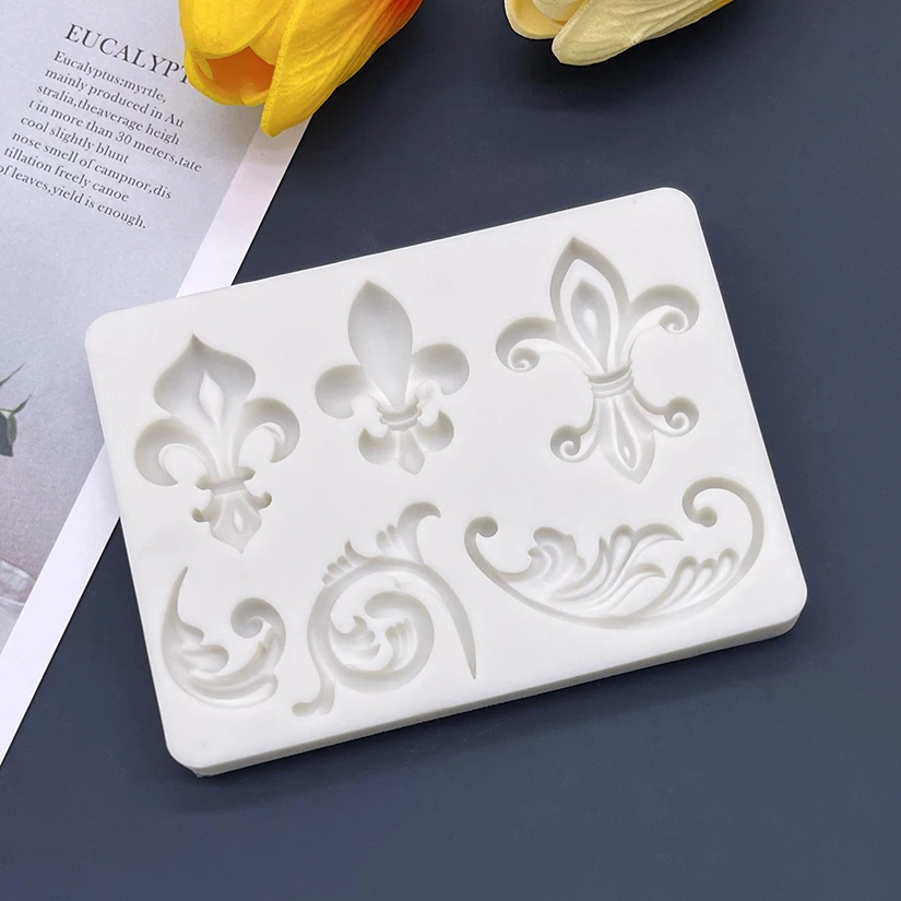 Barock Relief Silikon Kuchen Backform Sugarcraft Schokolade Cupcake Harz Werkzeuge Fondant Dekorieren Werkzeuge – Detail 5