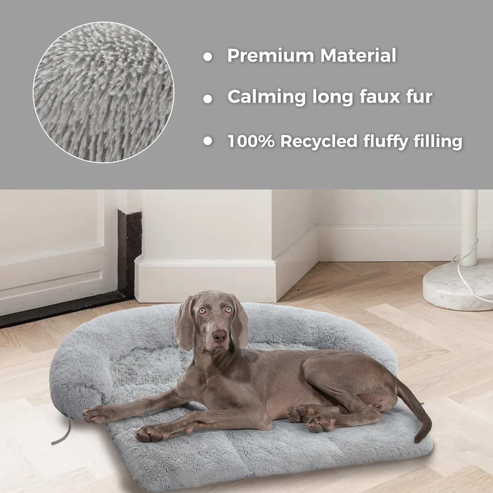 Dog Bed Large Sized Dog, Fluffy Dog Bed Couch Cover, Calming Large Bed, Washable Mat Protector