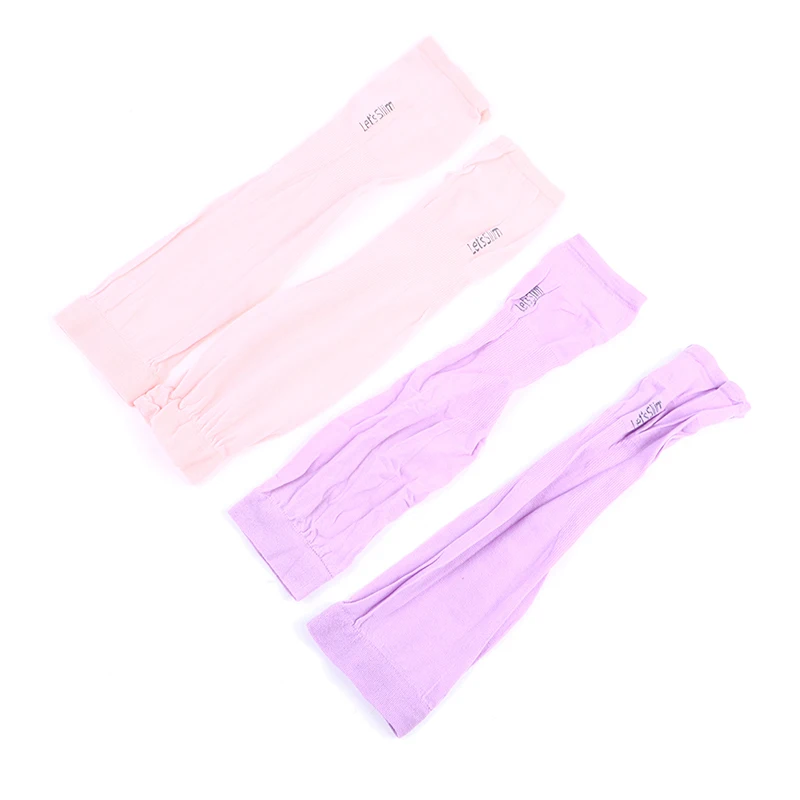 1Pair Ice Silk Sleeve Sunscreen Arm Sleeves Anti-Slip Summer Men Women Gloves Outdoor Riding Uv Sun Protect