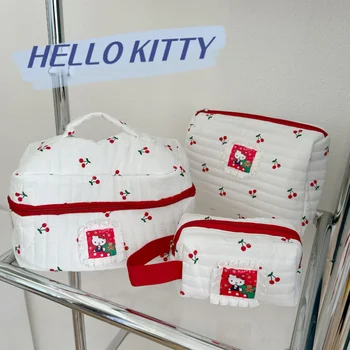 Hello Kitty Large Capacity Cosmetic Bag Cute Girly Style Cosmetics Storage Bag Travel Portable Toiletries Bag 1