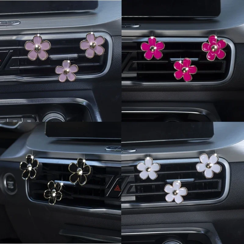 

6pcs/Set Car Outlet Vent Perfume Clips Car Air Freshener Conditioning Aromatherapy Small Daisy Interior Decoration Accessories