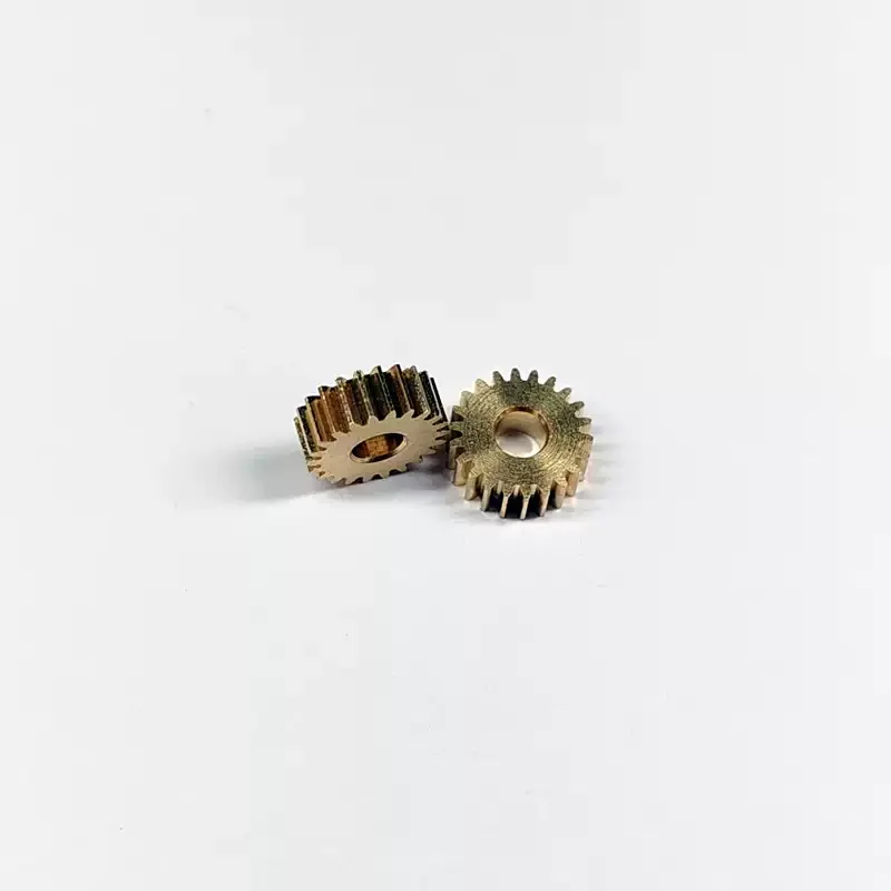 0.35 모듈 22개 톱니 구멍 3mm 두께 3mm 황동 원통형 기어 소형 모듈 금속 스퍼 기어