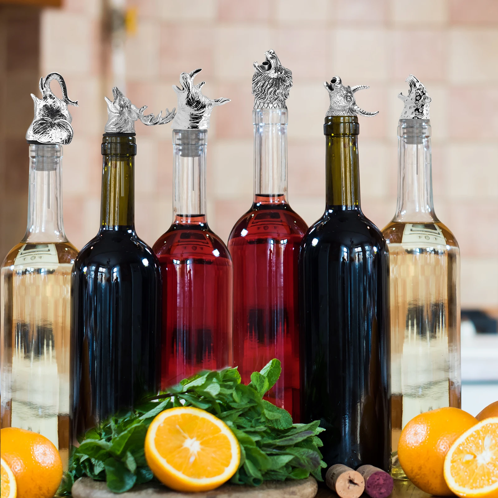 Silicone Aerator Pourer Decanters Elephant Stoppers Decanter Pourer Decanter Bottles liquor pourers wine pourers wine accessories wine bottle stoppers