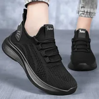Women Casual Shoes 2025 Hot Sale Breathable Air Mesh Slip-on Female Sock Footwear Outdoor Women Sneakers Thick Bottom Platforms - Image 2
