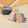 Women's Short Tassel Wallet Printed Contrast Multi Card Wallet Zipper Zero Wallet 1