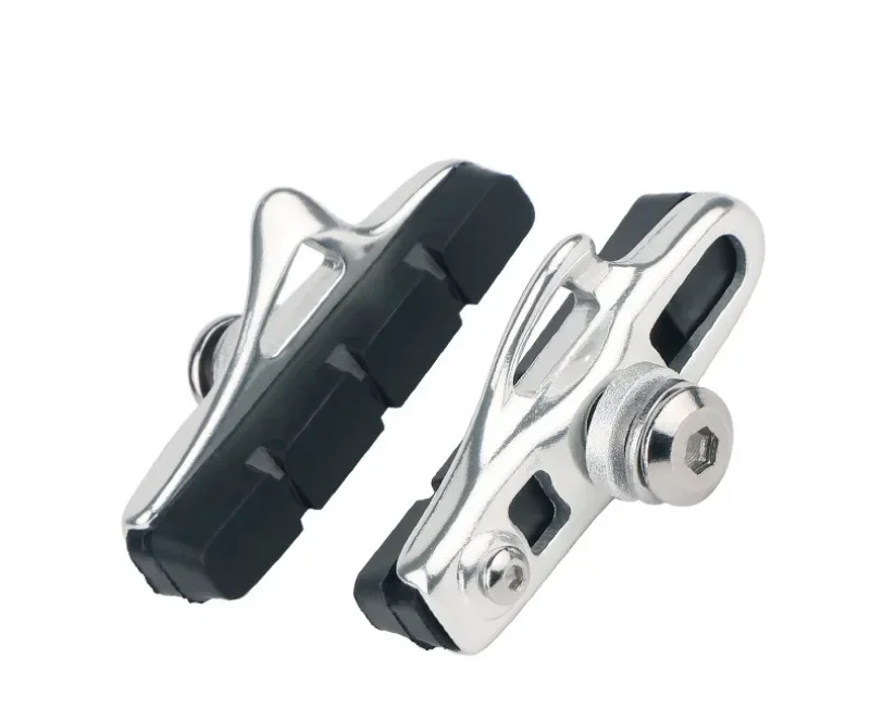 Ein Paar 55 mm Bremsbeläge für Rennräder mit Metallringen, C-Bremsbeläge, austauschbare Bremsblöcke, Aluminiumlegierungsblock, Fahrradteile – Detail 16