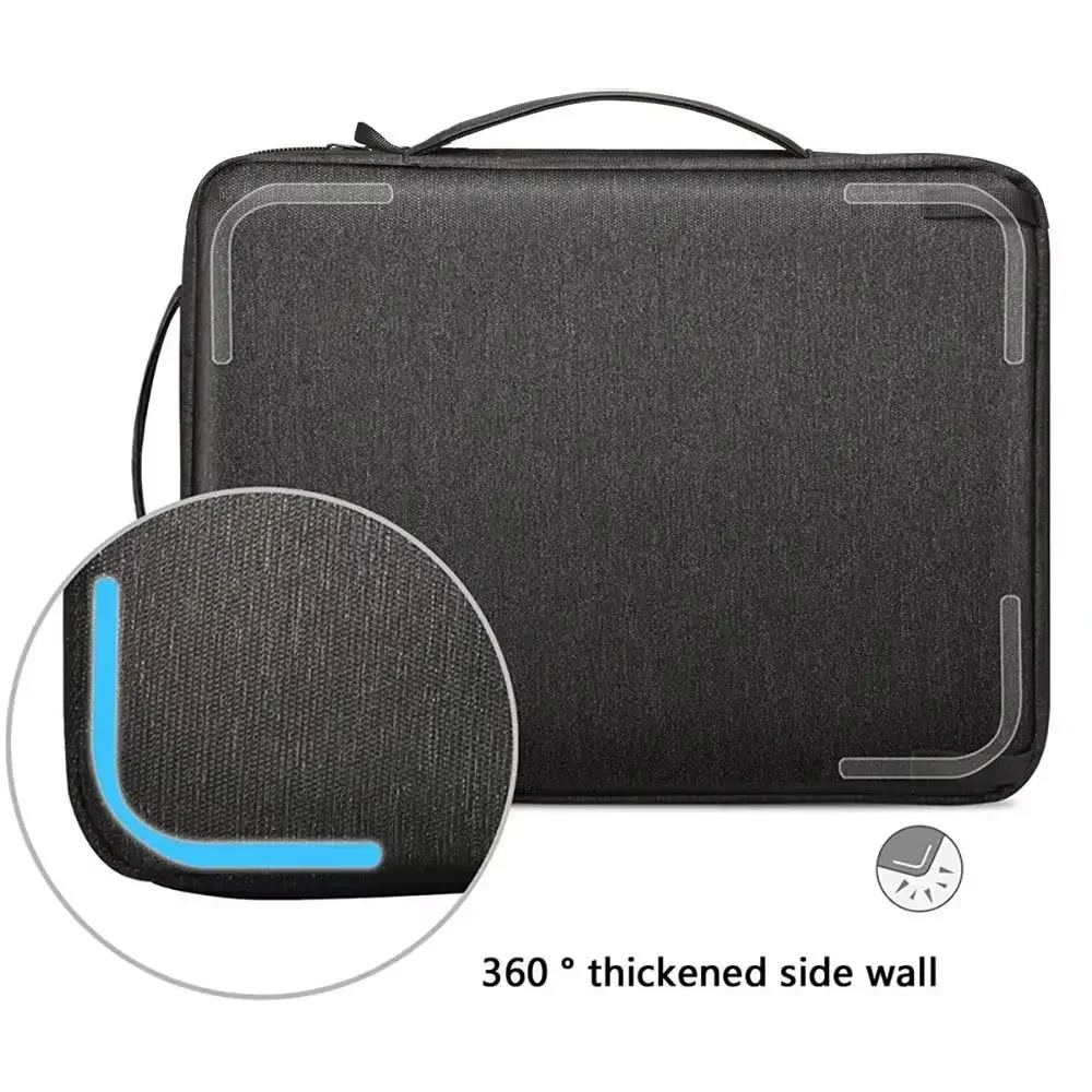 Nuova borsa a tracolla per laptop da 13,3-15,4 pollici, custodia impermeabile di grande capacità, custodia portatile con maniglia per tablet - immagine 5