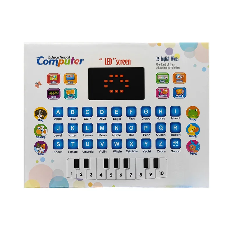New Children Early Tablet LED Pad  Music Sounding Toy  Gifts  Point Reading Machine  Educational Toys Analog Computer for kids 2