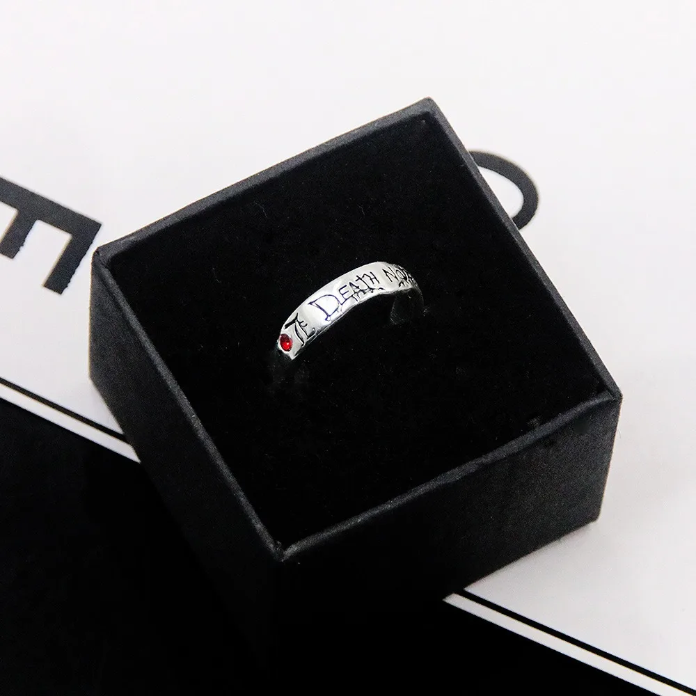 Anime Death Note Ring Yagami Light Adjustable Ring Women's Men's Role Play Street Party Personalized Trend Jewelry ChristmasGift adjustable rings finger ring