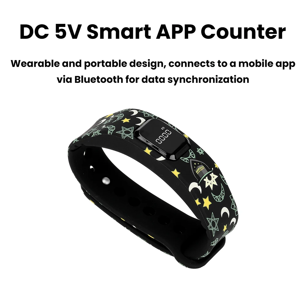 Contatore Smart APP Watch: Contatore Portatile a LED a 5 Cifre, DC 5V, con Funzione di Promemoria Orario, Indossabile, Contatore per Orologi