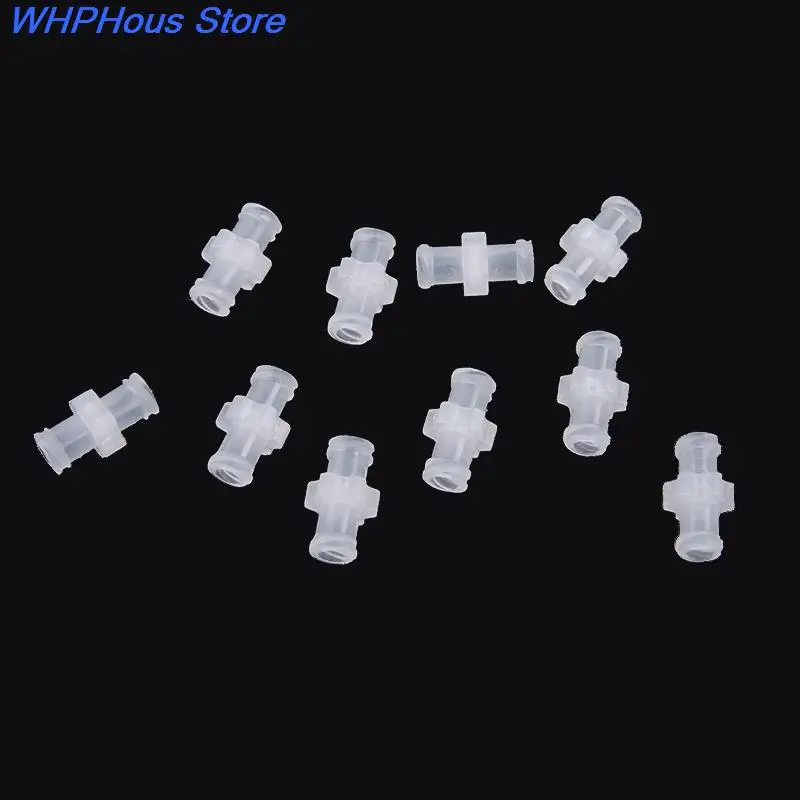 10 Pcs Medical Plastic 4mm Female To Female Coupler Luer Syringe Connector Transparent For Pneumatic Parts Leak Proof