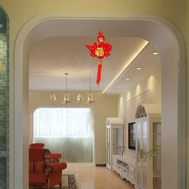 2pcs Chinese style small pendant, felt pendant hanging fringe, Chinese New Year supplies pendant