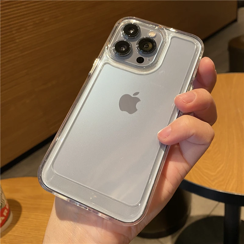 Transparent Shockproof Acrylic Phone Case with Silicone Bumper