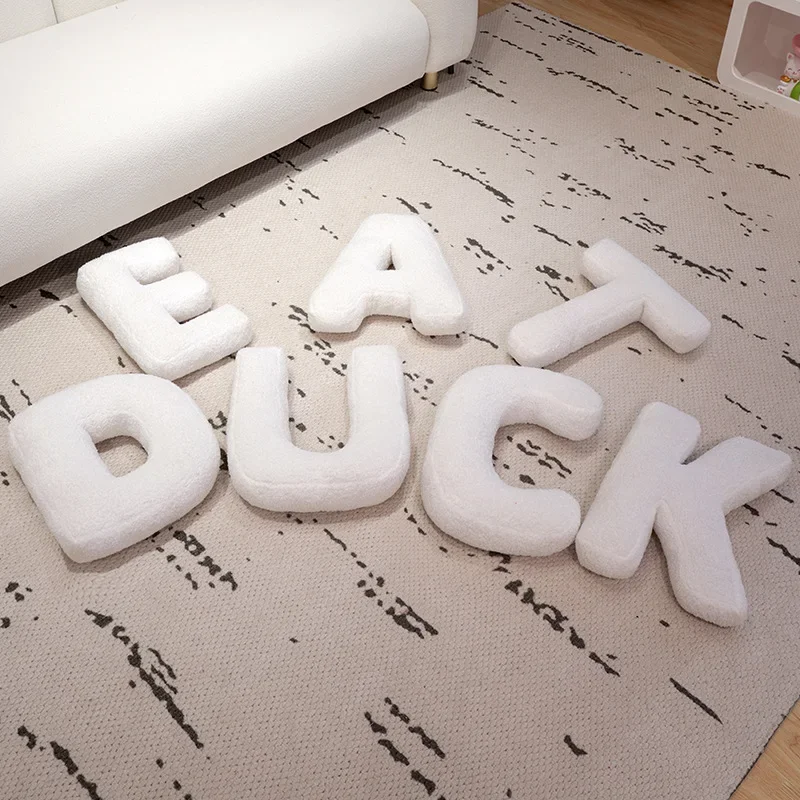 Handcrafted 26-Letter Throw Pillow - Decorative Party Gift for Bedroom and Baby Showers